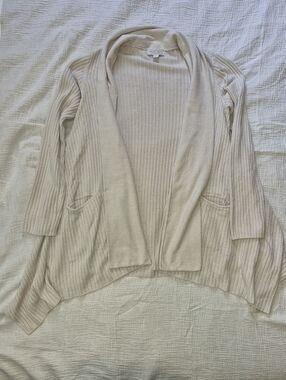 Barefoot Dreams CozyChic Ultra Lite Draped Shawl Collar Cardigan, Small, EUC